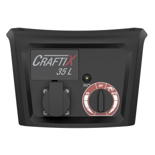 Sprintus CraftiX 35 L Sicherheitssauger, professioneller Sicherheitssauger in Grau, Schwarz und Rot, robuster Kunststoffbeh&auml;lter mit 35 Liter Bruttovolumen, grauer Motorkopf, schwarze Fahrbasis mit gummierten Rollen, Bedienelemente am Motorkopf, Steckdose f&uuml;r Elektrowerkzeuge, automatische Filterabreinigung, inklusive Saugschlauch, Edelstahl-Saugrohre, Fugend&uuml;se, Rundpinsel, Trockenbodend&uuml;se und Elektrowerkzeugadapter, geeignet f&uuml;r St&auml;ube der Staubklasse L, 1200 Watt Leistung, 250 mbar maximaler Unterdruck, 10 m langes schwarzes Gummi-Netzkabel