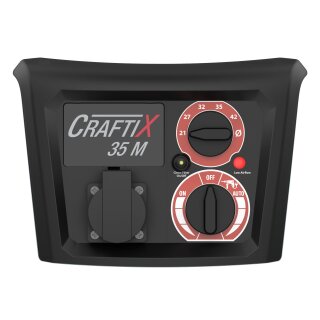 Sprintus CraftiX 35 M Sicherheitssauger, professioneller Sicherheitssauger in Grau, Schwarz und Rot, robuster Kunststoffbeh&auml;lter mit 35 Liter Bruttovolumen, grauer Motorkopf, schwarze Fahrbasis mit gro&szlig;en R&auml;dern und Lenkrollen, Bedienelemente am Motorkopf, Steckdose f&uuml;r Elektrowerkzeuge, automatische Filterabreinigung, Warnsystem f&uuml;r Staubklasse M, inklusive Edelstahl-Saugrohre, antistatische und &ouml;lbest&auml;ndige Saugschl&auml;uche, Fugend&uuml;se, Rundpinsel, Trockenbodend&uuml;se und Elektrowerkzeugadapter, geeignet f&uuml;r gesundheitsgef&auml;hrdende St&auml;ube der Staubklasse M, 1200 Watt Leistung, 250 mbar maximaler Unterdruck, 10 m langes schwarzes Gummi-Netzkabel, Ger&auml;tegewicht 16 kg