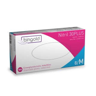 Bingold Einweghandschuhe Nitril 30PLUS, kobaltblau