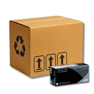 Bingold Einweghandschuhe Nitril 35BLACK, schwarz Karton